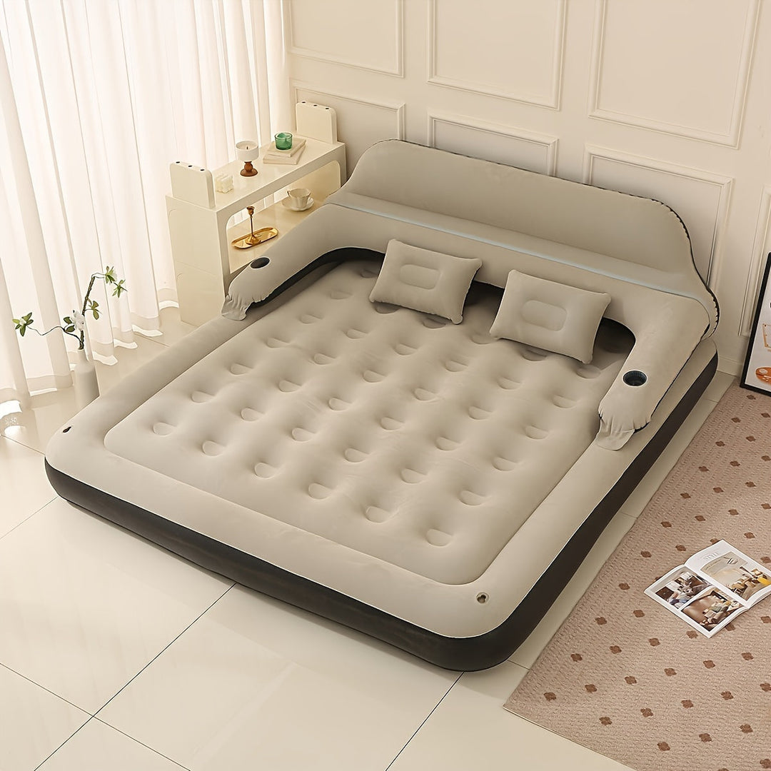 Air Mattress With Built-in Pump Backrest and Headboard - ComfortAir-Single (90 cm x 200 cm)-State of Style