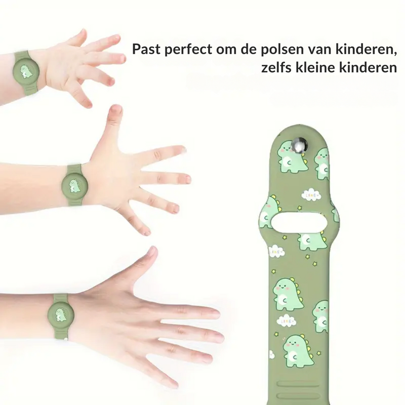 Airtag Armband for Children - DinoTrack-Green-State of Style