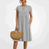 Airy linen dress - Elodie-Gray-S-State of Style
