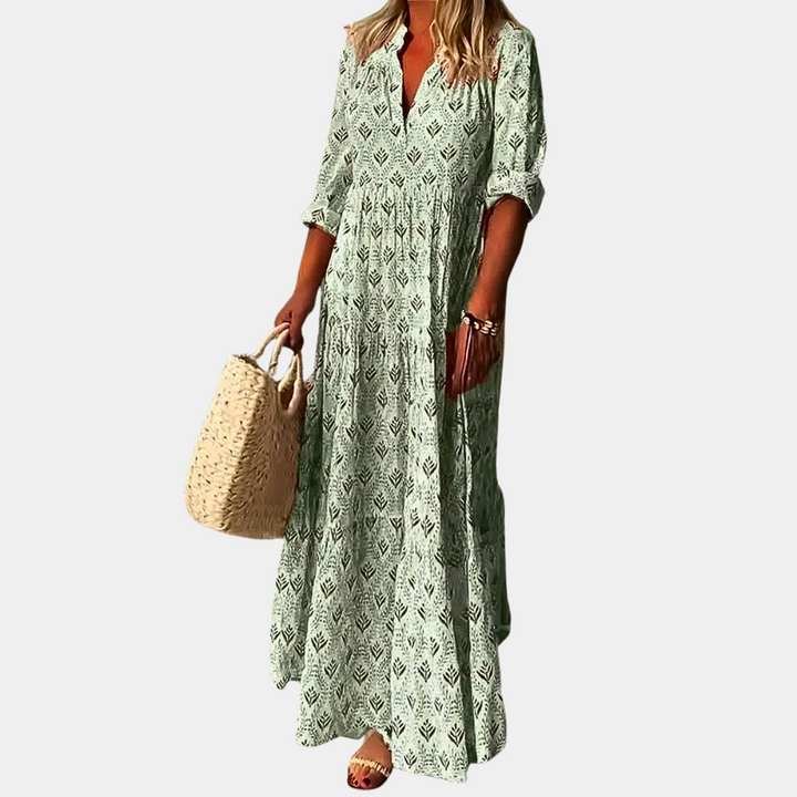 Airy Maxi Summer Dress for Women - Isla-Green-S-State of Style