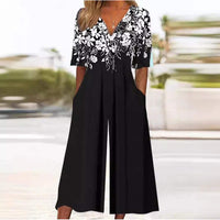 Airy & stylish women’s jumpsuit with wide leg – Elina-Navy blue-S-State of Style