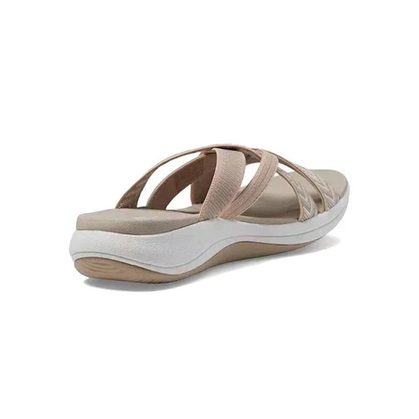 Airy summer shoes with orthopedic footbed & cushioning – Riva-Beige-3-State of Style