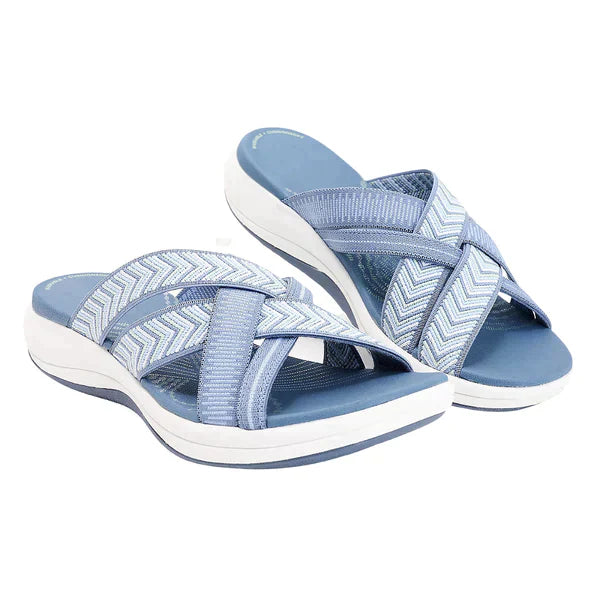 Airy summer shoes with orthopedic footbed & cushioning – Riva-Blue-3-State of Style