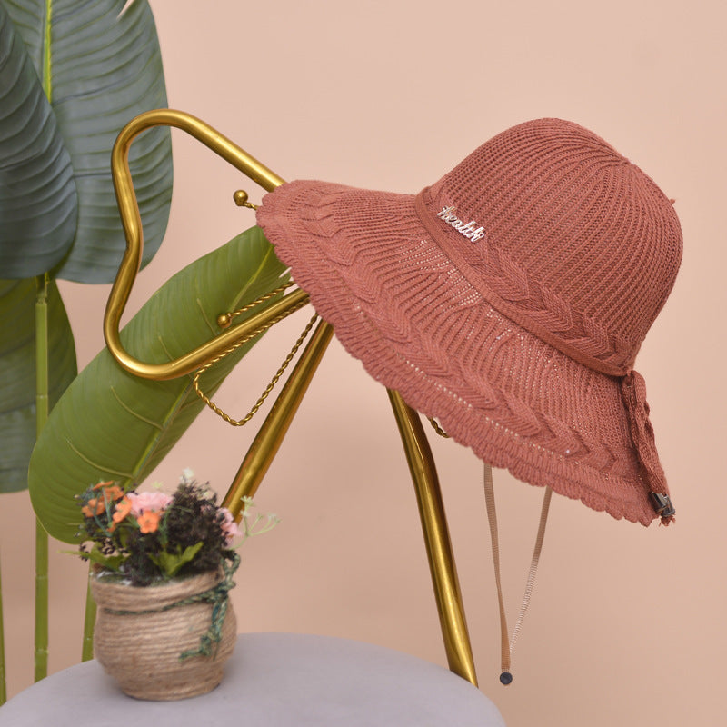 Airy women's beach hat for summer – Matilda-Red-State of Style