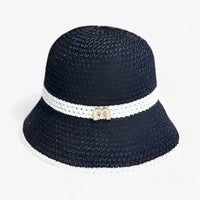 Airy women's summer hat with a wide brim – BreezeShade Isla-Black-State of Style
