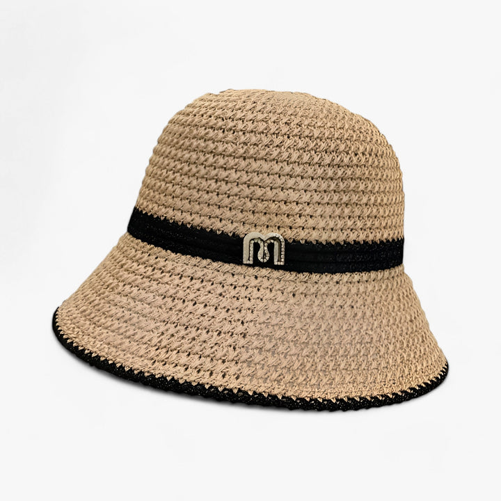 Airy women's summer hat with a wide brim – BreezeShade Isla-Khaki-State of Style