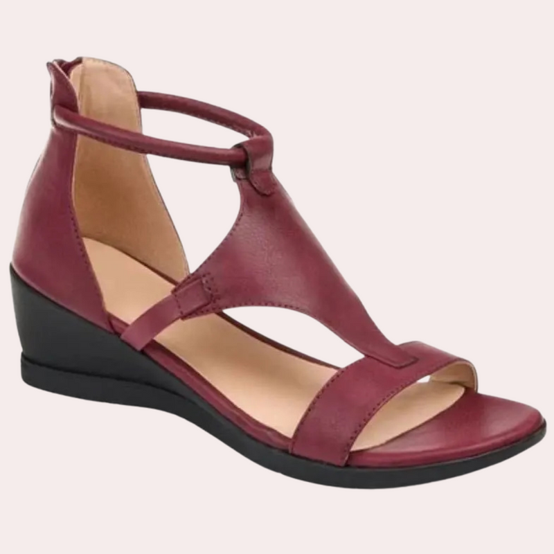 Aldys - Elegant Summer Sandals for Women-Red-3.5-State of Style