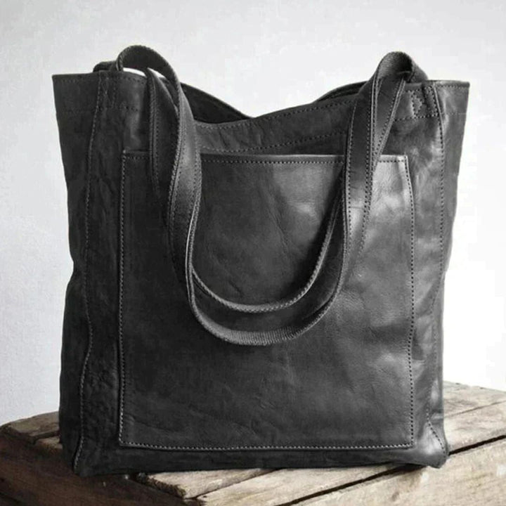 Alexa Stylish Leather Handbag-Black-State of Style
