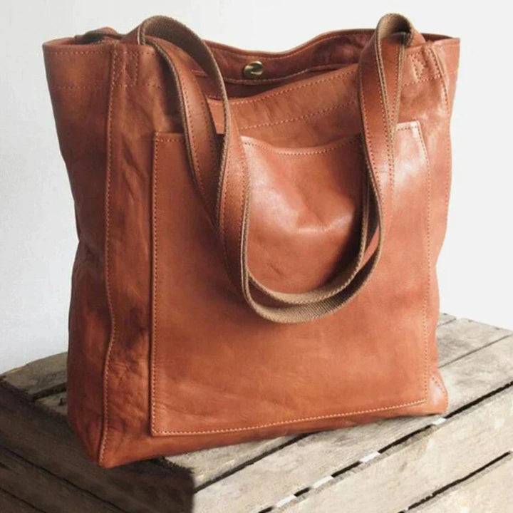 Alexa Stylish Leather Handbag-Chocolate-State of Style