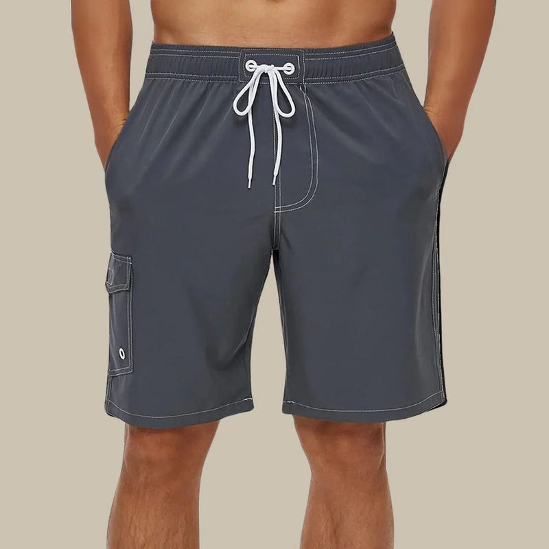 Alexander Swim Shorts | Quick-Drying & Comfortable-Grey-S-State of Style