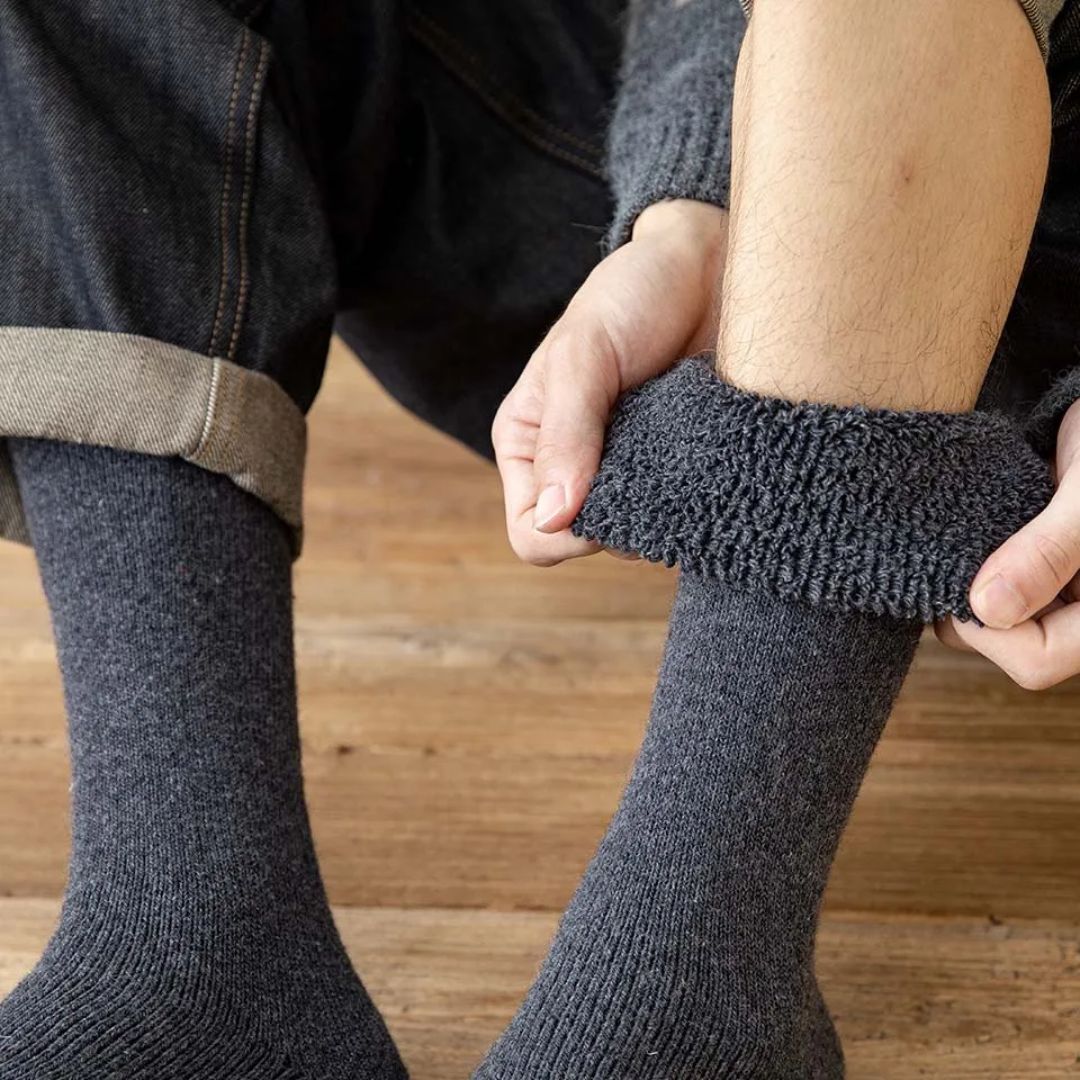 Alexis Traditional Socks – 3-Pack Warm Wool Knee-High Retro Socks-Dark Grey-State of Style