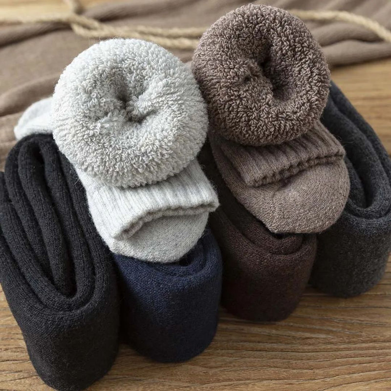 Alexis Traditional Socks – 3-Pack Warm Wool Knee-High Retro Socks-Dark Grey-State of Style