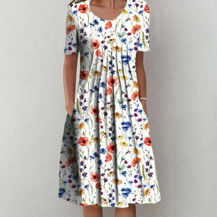 Alicia Dress | Summer Vibes & Stylish-White Red-S-State of Style