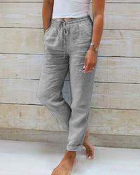 Alison’s Relaxed Linen Pants-Grey-S-State of Style