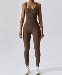 All-Season Women's Fitness Jumpsuit - Nova-Brown-L-State of Style