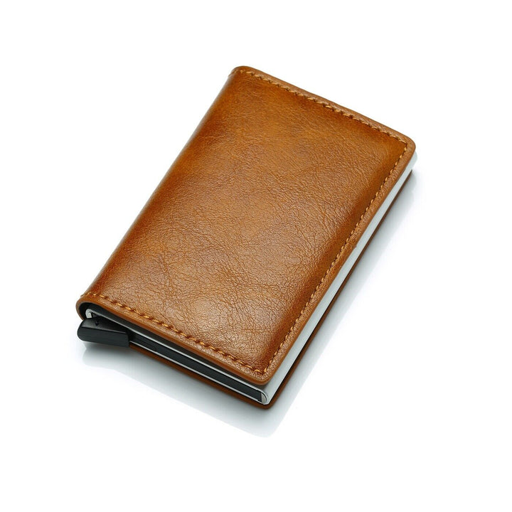 Aluminium Cardholder Wallet with Money Clip-Tan-State of Style