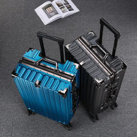 Aluminium frame hard shell suitcase – Geneva-Red-S (38 L)-State of Style