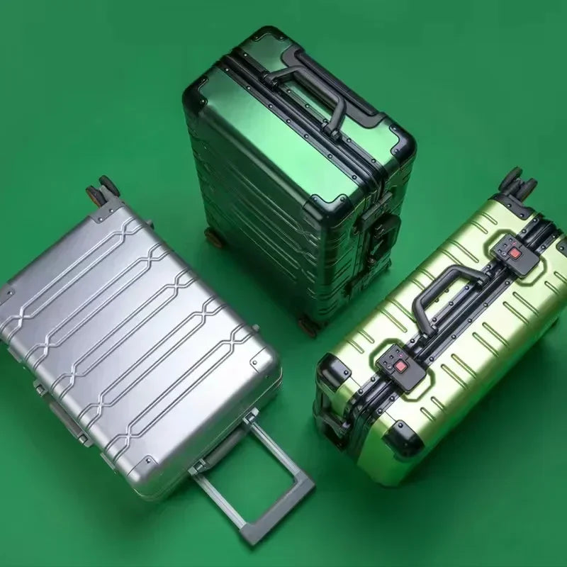 Aluminium-Magnesium suitcase – Oslo-Green-S (42 L)-State of Style