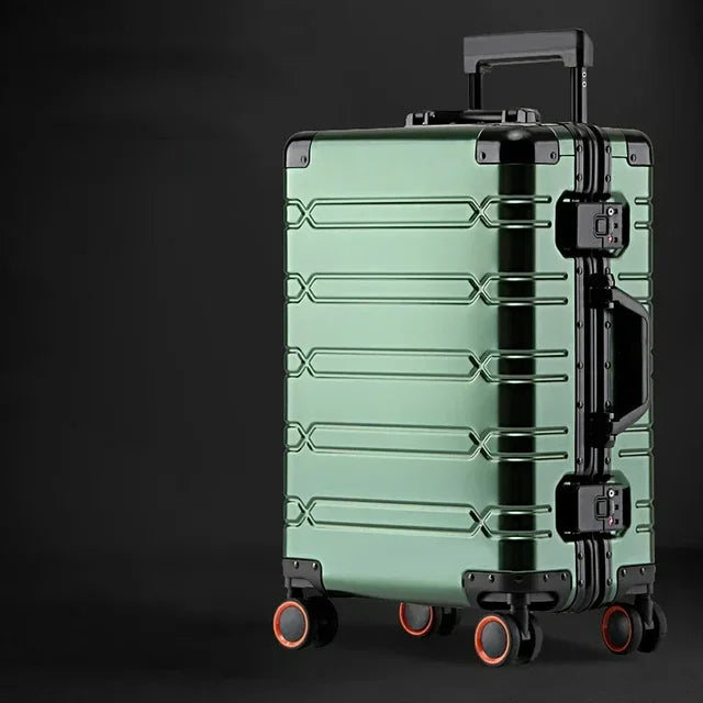 Aluminium-Magnesium suitcase – Oslo-Green-S (42 L)-State of Style