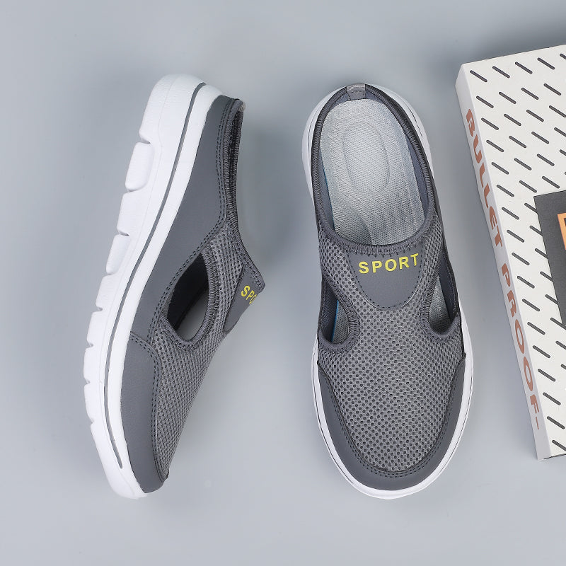 Alvaro's Arch Support Breathable Slippers for Men-Grey-6.5-State of Style