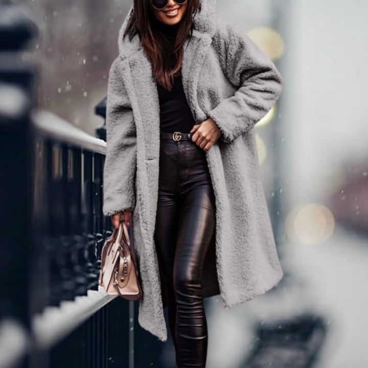 Amara Long Winter Coat - Warm and Stylish-Grey-S-State of Style