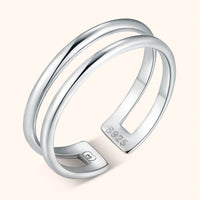Amaya Open Double Ring-Silver-State of Style