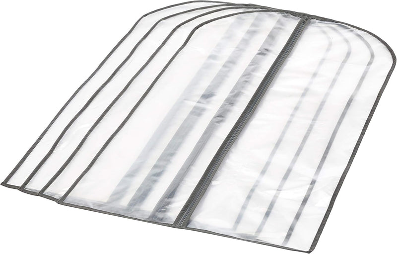 PEVA Garment Storage Bag Set – 5-Pack Dust Covers with Zipper