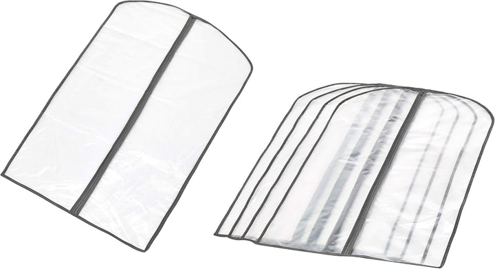 PEVA Garment Storage Bag Set – 5-Pack Dust Covers with Zipper