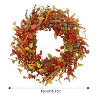AmberLeaf Autumn Rattan Wreath-40cm-State of Style