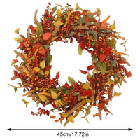 AmberLeaf Autumn Rattan Wreath-45cm-State of Style