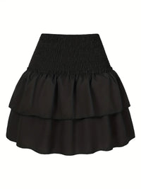 Amelia Rok | Pleated Waist | Layered Hem | Fashionable-Black-XS-State of Style