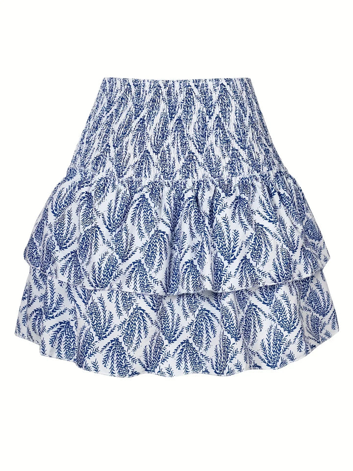 Amelia Rok | Pleated Waist | Layered Hem | Fashionable-Pink-XS-State of Style
