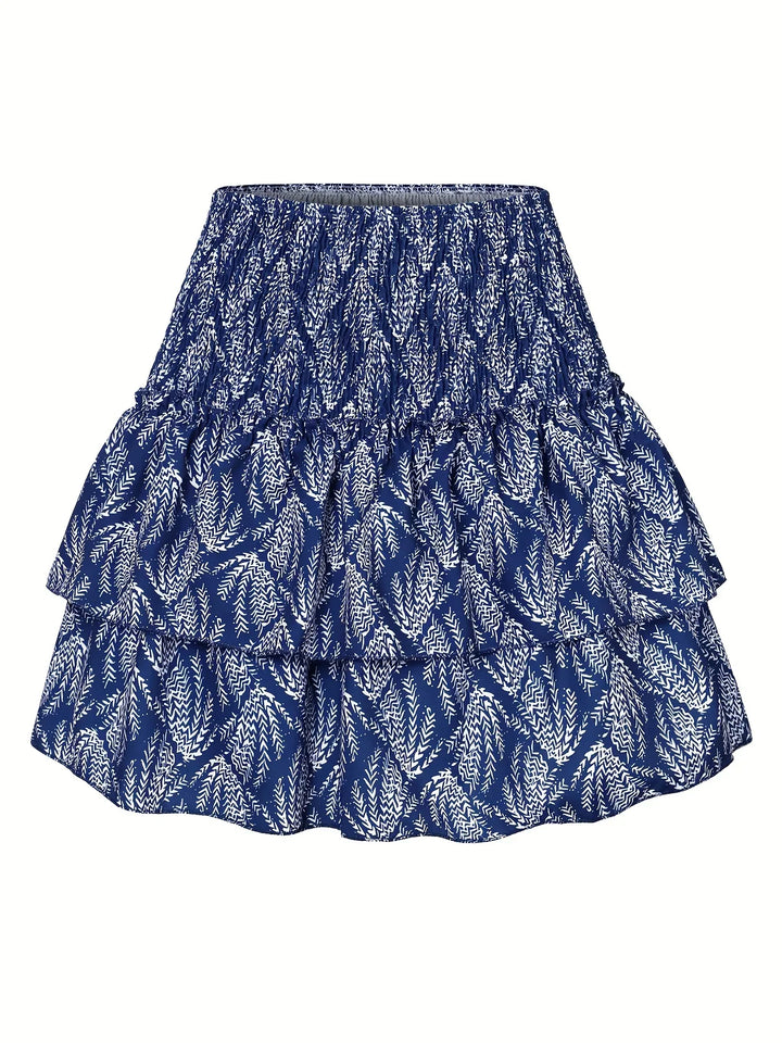 Amelia Rok | Pleated Waist | Layered Hem | Fashionable-Pink-XS-State of Style