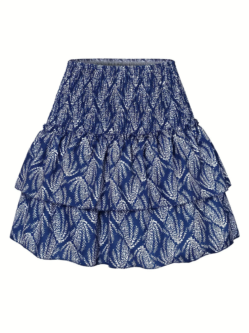 Amelia Rok | Pleated Waist | Layered Hem | Fashionable-Pink-XS-State of Style