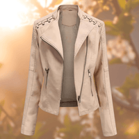 AmeliasJacket – Women's Leather Jacket-Beige-S-State of Style
