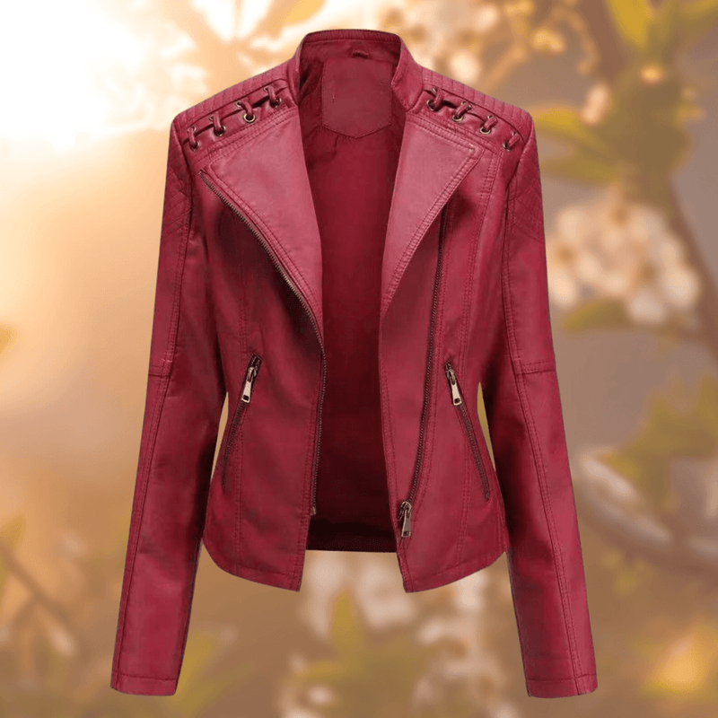 AmeliasJacket – Women's Leather Jacket-Red-S-State of Style