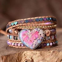 Amora Love Protection Wrap Bracelet - Jasper-State of Style