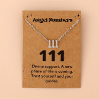 Angel Numbers Stainless Steel Necklace - Celestia-111-Silver-State of Style
