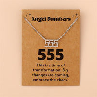 Angel Numbers Stainless Steel Necklace - Celestia-555-Silver-State of Style