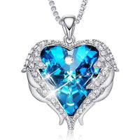 Angel Wing Necklace - Celestina-Blue-State of Style
