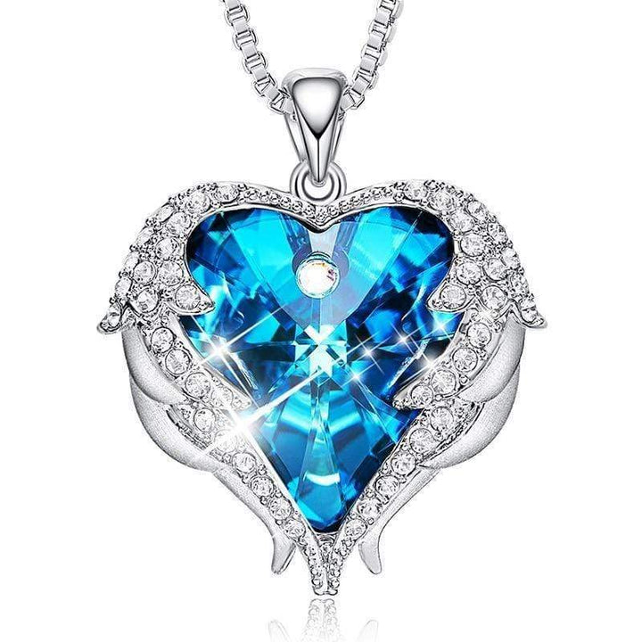 Angel Wing Necklace - Celestina-Blue-State of Style