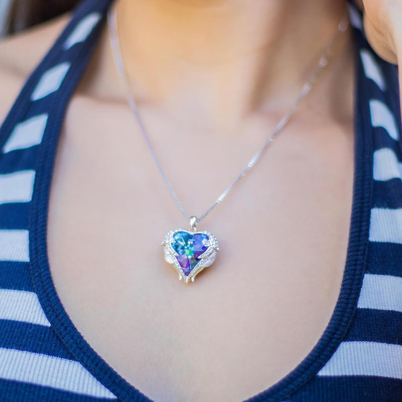 Angel Wing Necklace - Celestina-Purple-State of Style