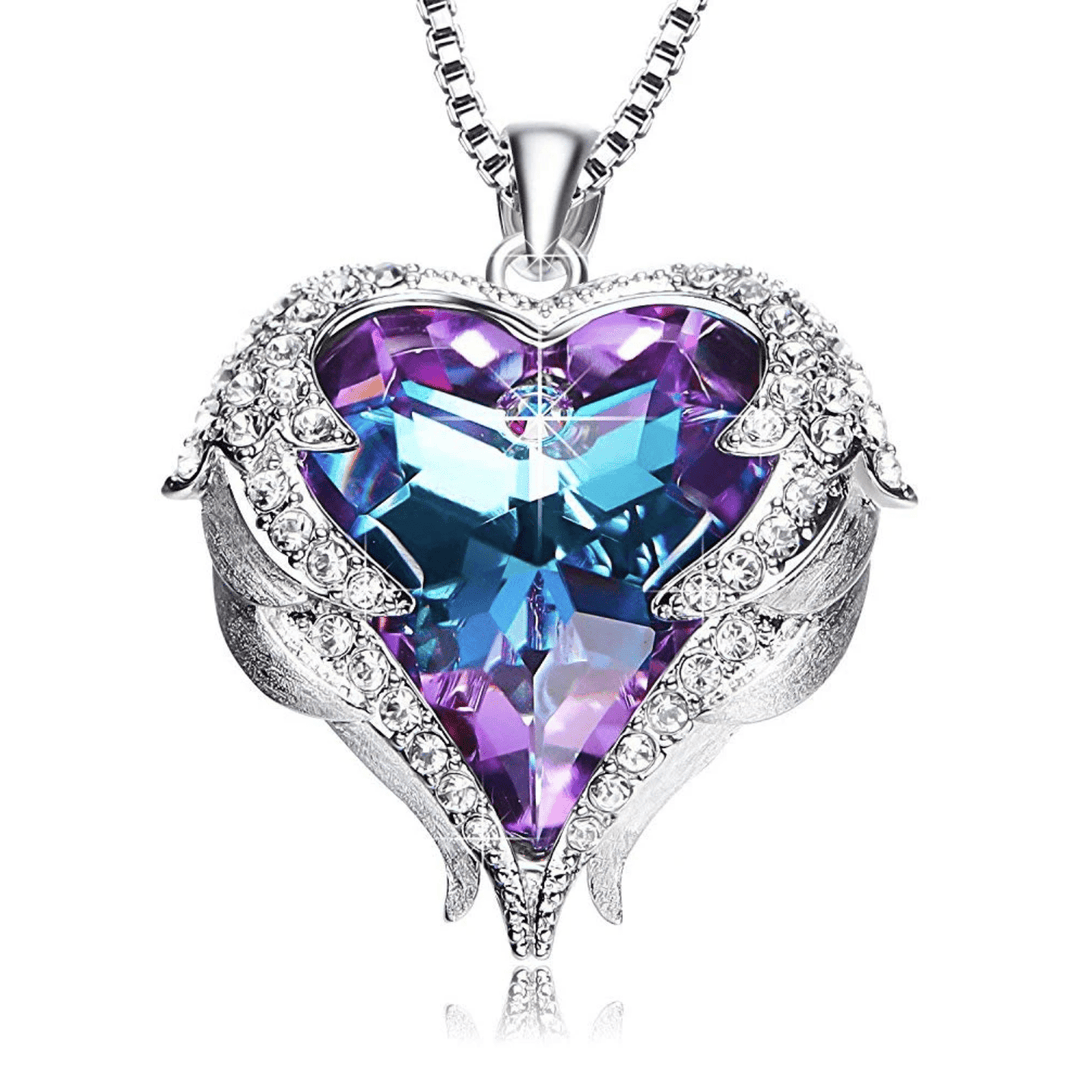 Angel Wing Necklace - Celestina-Purple-State of Style