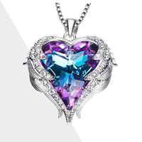 Angel Wing Necklace - Celestina-Purple-State of Style