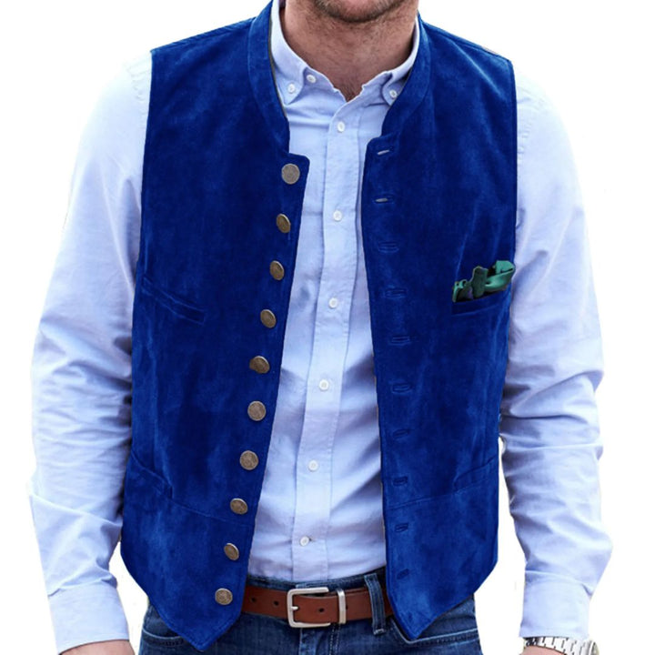 Angelo Traditional Vest – Steampunk-Inspired Velvet Waistcoat-Brown-S-State of Style