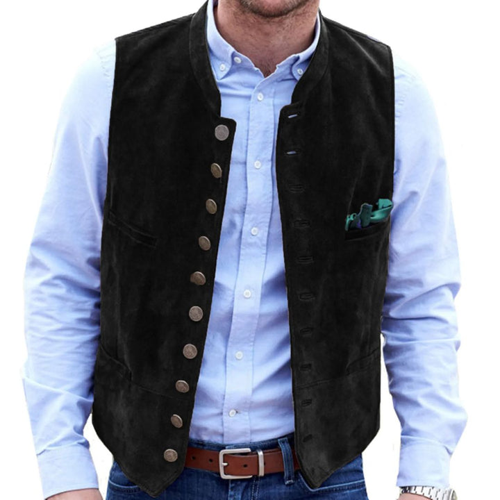 Angelo Traditional Vest – Steampunk-Inspired Velvet Waistcoat-Brown-S-State of Style