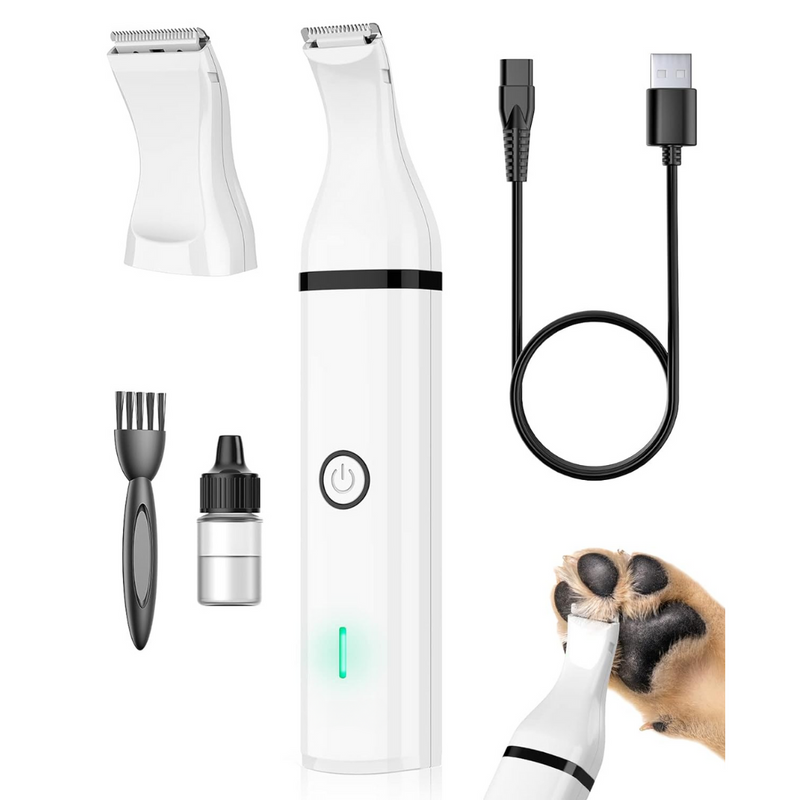 Animal Clipper with Double Blades - Quiet & Cordless Grooming Tool-White-State of Style