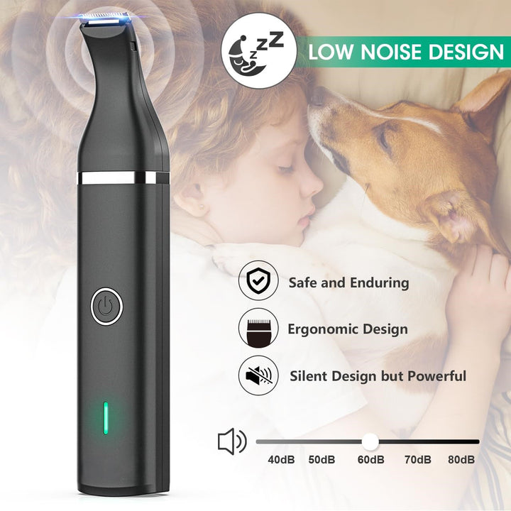 Animal Clipper with Double Blades - Quiet & Cordless Grooming Tool-White-State of Style