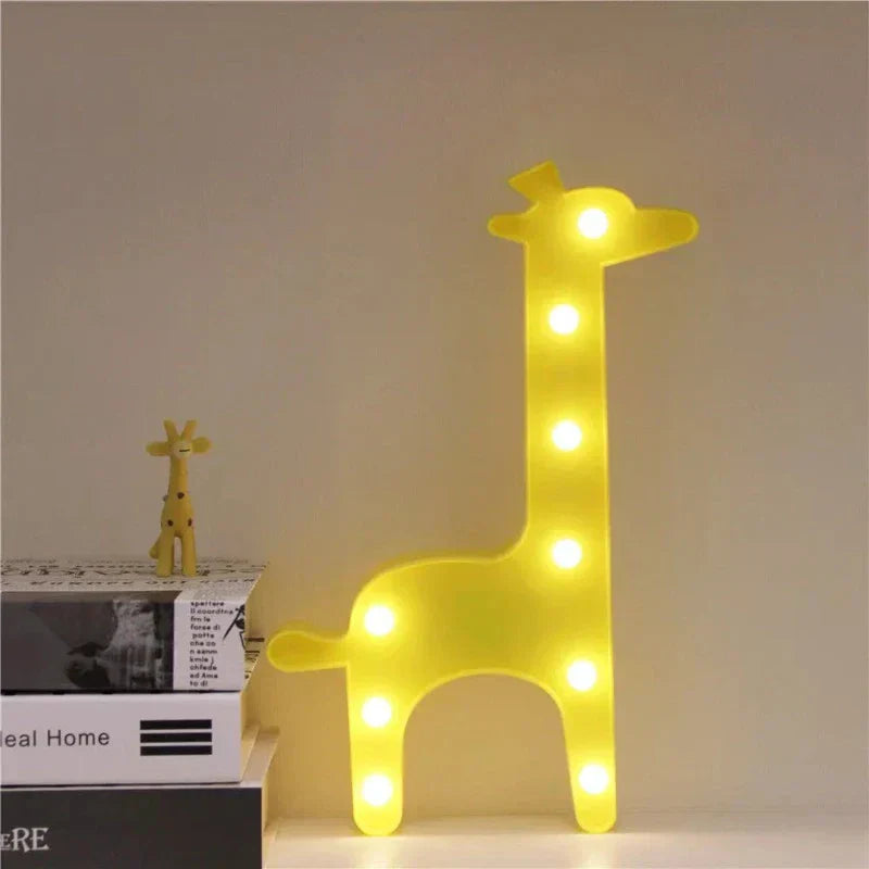 Animal Table Lamp - WildGlow-Giraffe Orange-State of Style