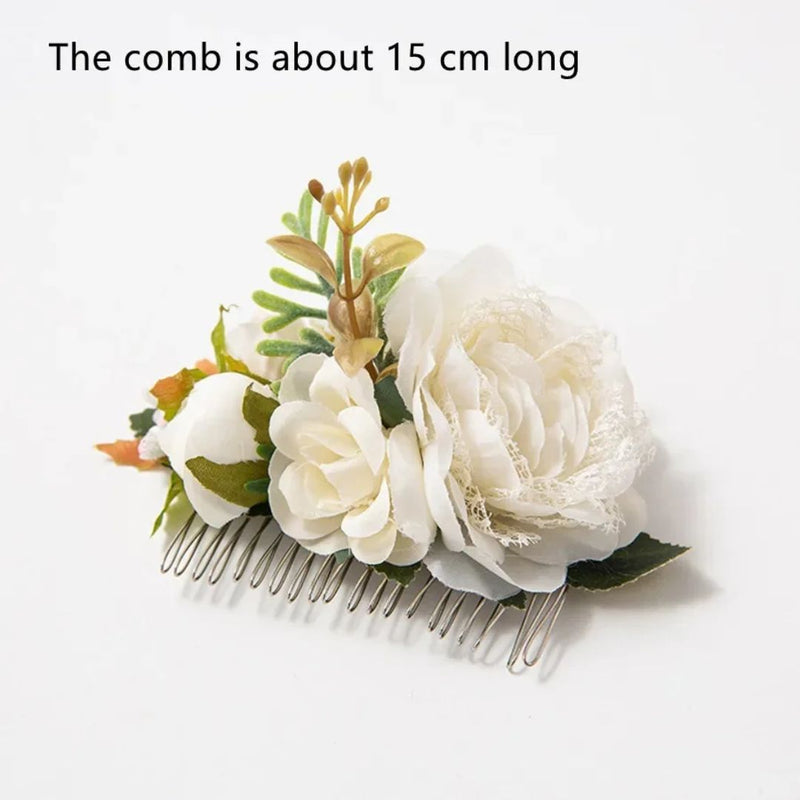 Anita Traditional Hair Accessory – Elegant Floral Hair Comb-Purple 1-State of Style
